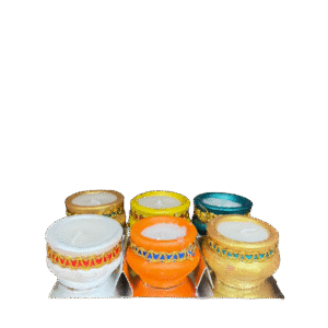 Clay Diya-Set small (6pc)(K9)