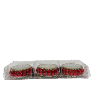 Diya-Set 3pcs (red)