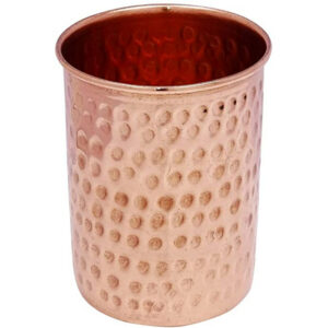Handmade Copper Glas with a hammered finish 1stk
