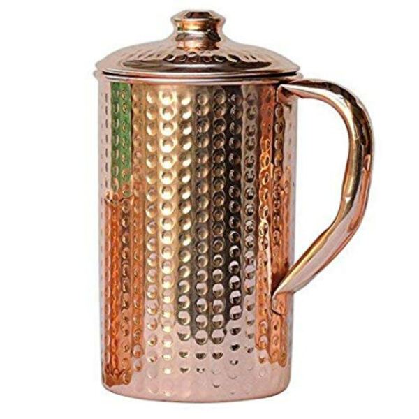 Handmade Copper Jug with hammered finish 1stk