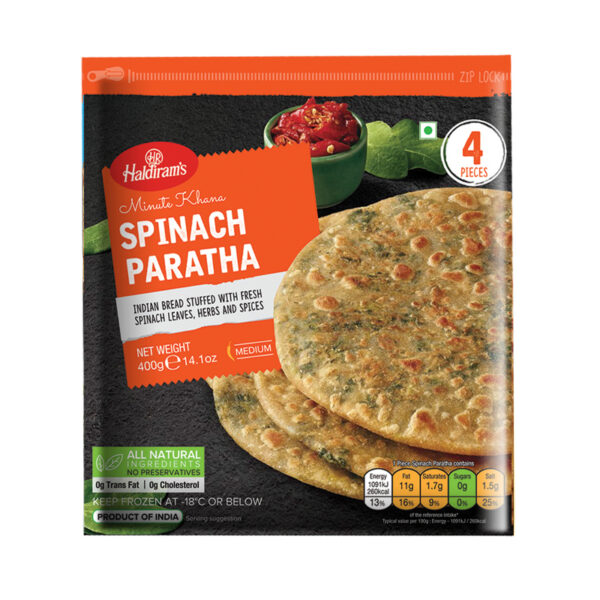 Palak / Spinach Parantha 4 pcs 400g *