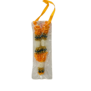 Mala for God – Artificial Flower 11cm (Orange/White)