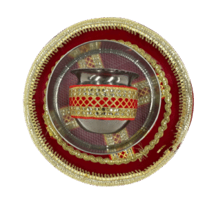Pooja Thali for Karwachauth with Kalash and Sieve (Set)