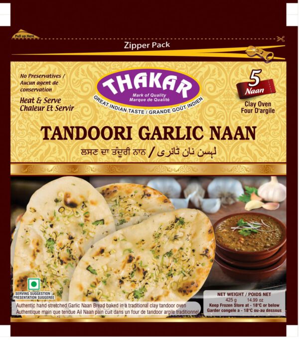 Tandoori Naan Garlic 425g *
