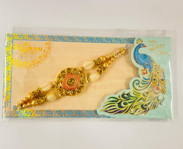 Rakhi orange/white 1stk.