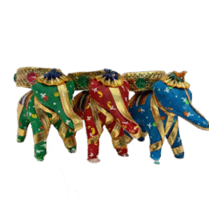 Fabric elephant Diya-set (3pc) (K8)