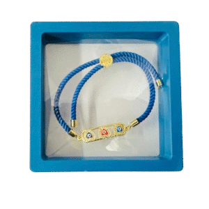 Rakhi blue & gold in gift packaging 1stk.