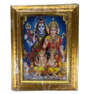 Photo Frame Bhagwan Shiv with Mata Parvati (A2)