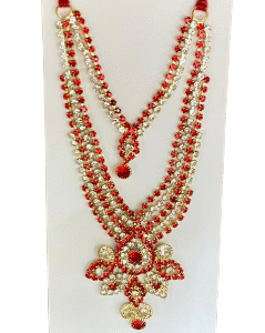 Mala for god – Red stones (12cm)